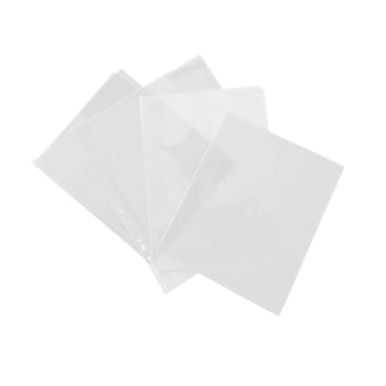 Farblose Notizbuchhüllen aus Polyethylen A5 x 10 Stück.