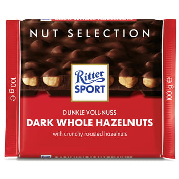 Dunkle Schokolade mit ganzen gerösteten Haselnüssen Ritter Sport 100g