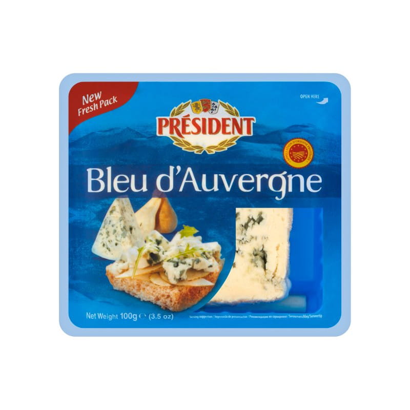 President Bleu d'Auvergne Lactalis Blauschimmelkäse 100g