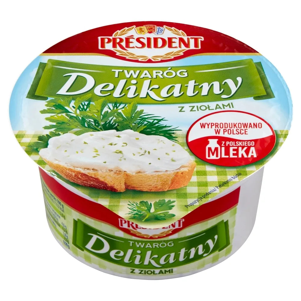 Zarter Hüttenkäse mit Kräutern President 150g