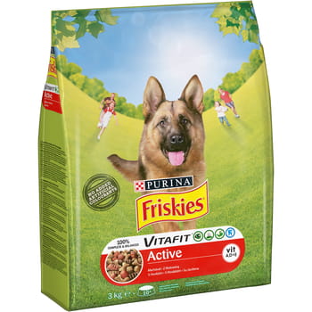 Friskies Aktiv-Hundefutter mit Rindfleisch, 3 kg