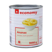 Geschnittene Ananas in leichtem Sirup TGE 3,05 kg