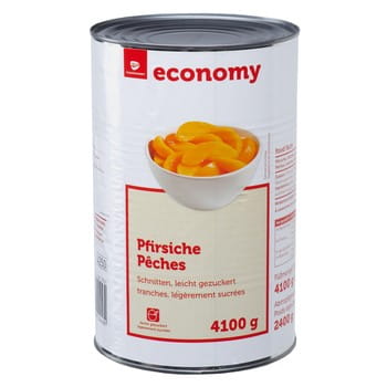Geschnittene Pfirsiche in leichtem TGE-Sirup 4,1 kg