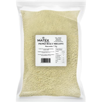 Gemahlener weißer Pfeffer MATEX 1kg