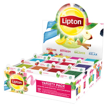 Klassisches Sortenpaket Lipton – 12 Geschmacksrichtungen x 15 Umschläge – 315 g