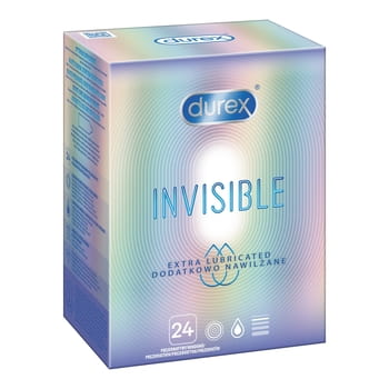 Durex Invisible Kondome Extra Moisturized 24 Stk.