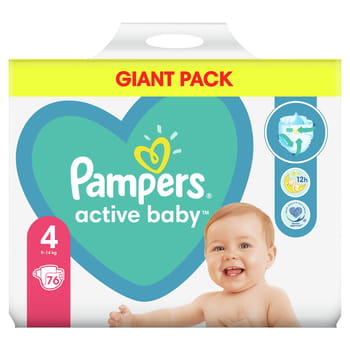 Pampers Active Babywindeln Größe 4 76St.