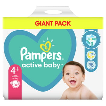 Pampers Active Babywindeln Größe 4+ 70St.