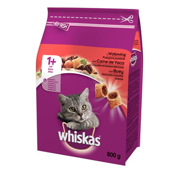 Trockenfutter für Katzen Whiskas Rindfleisch 800g