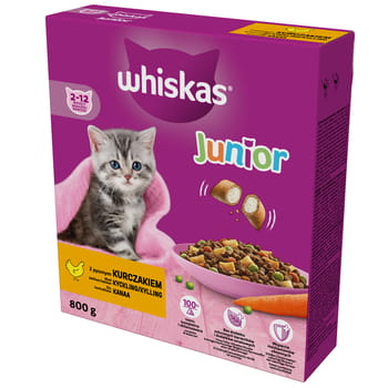 Trockenfutter für Katzen Whiskas Junior Huhn 800g