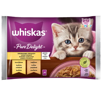 Hühnerspezialitäten Gelee mit Huhn und Pute Whiskas 340g (4x85g)