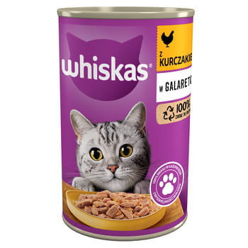 Nasses Katzenfutter Huhn in Gelee Whiskas 400g