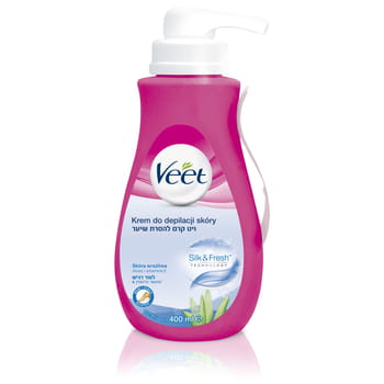 Veet Enthaarungscreme für empfindliche Haut mit Pumpe 400 ml