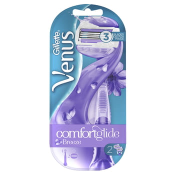 Gillette Venus Breeze Rasierer mit 2 austauschbaren Klingen