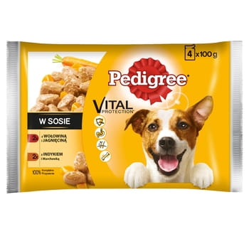 Rind- und Lammfleisch/Putenfutter mit Karotten Pedigree 4x100g