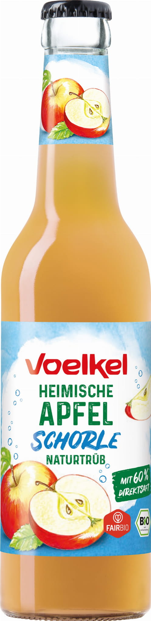 Sprudelgetränk apfel schorle BIO 330 ml VÖLKEL