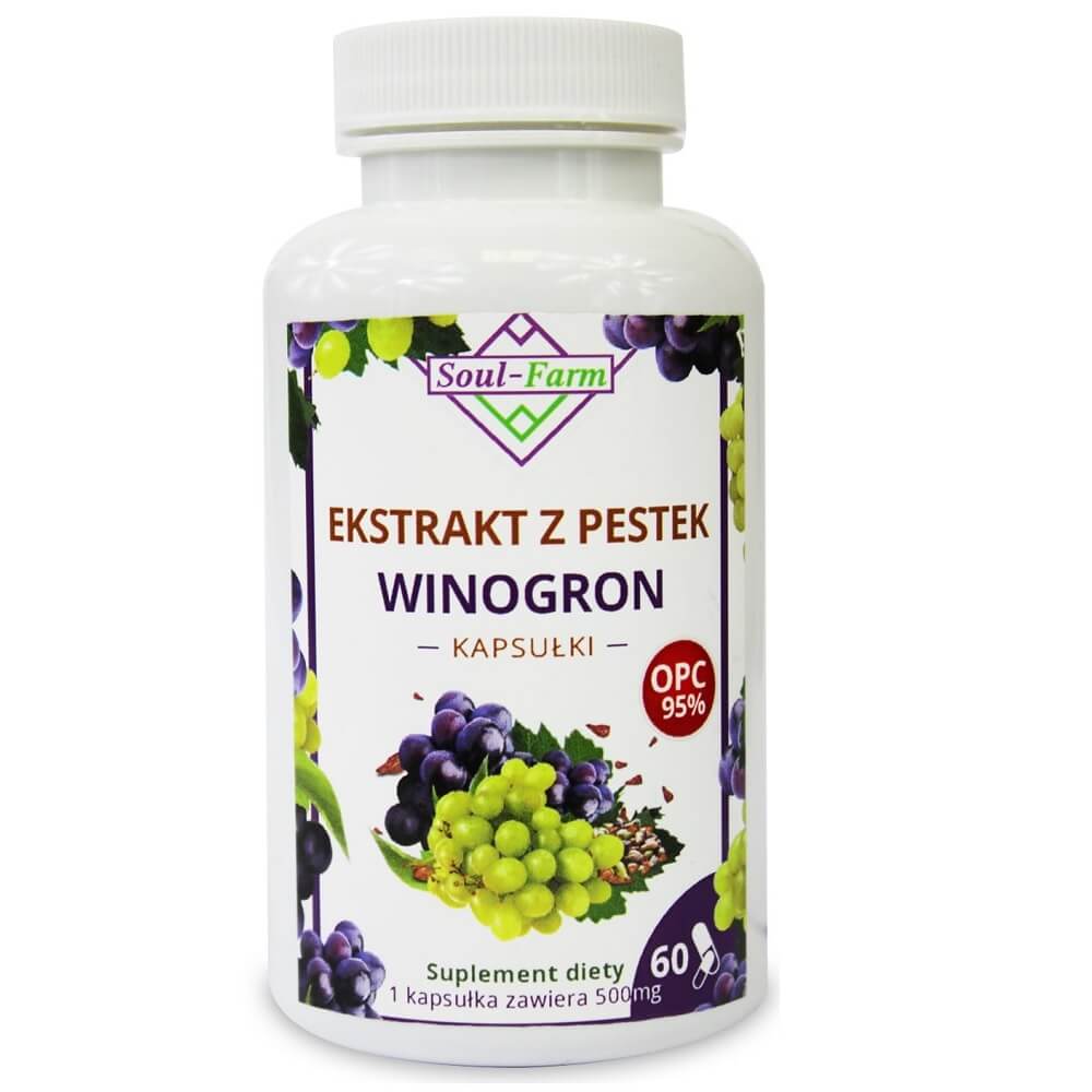 Traubenkernextrakt 95 % opc 500 mg 60 Kapseln - SOUL FARM