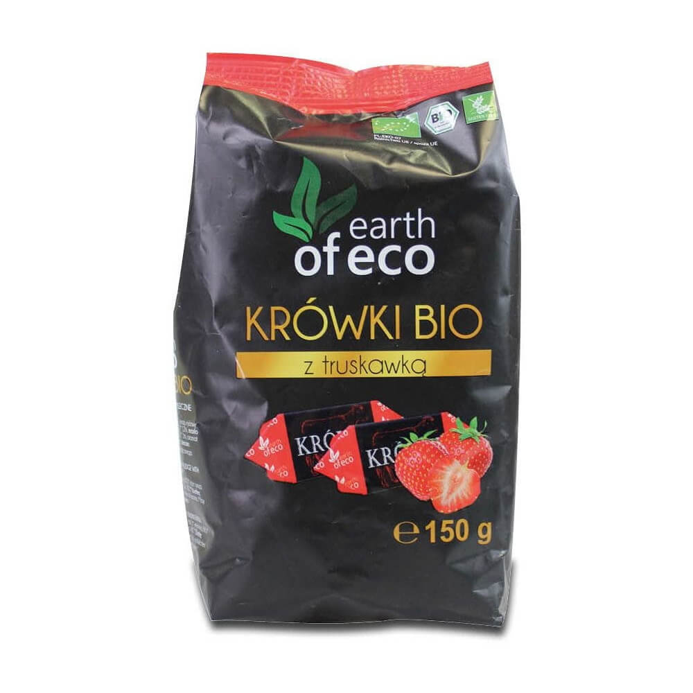 Fudges mit gefriergetrockneten Erdbeeren BIO 150 g - EARTH OF ECO