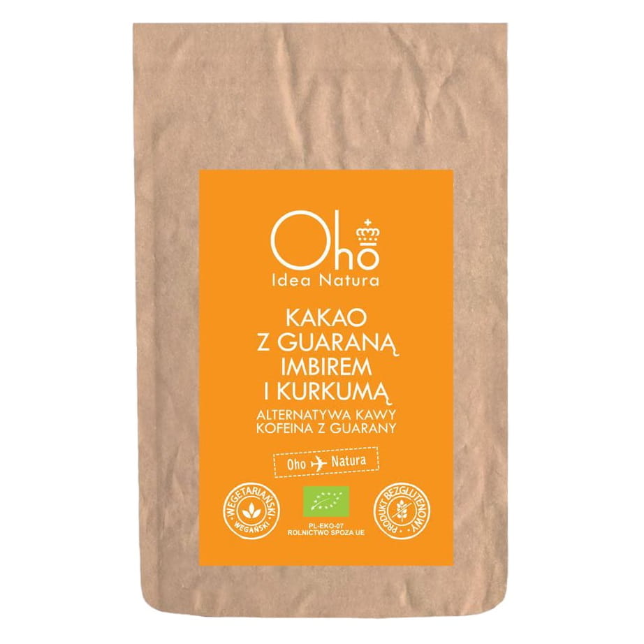 Kakao mit Guarana, Ingwer und Kurkuma glutenfrei BIO 100 g - OHO BAMBOO