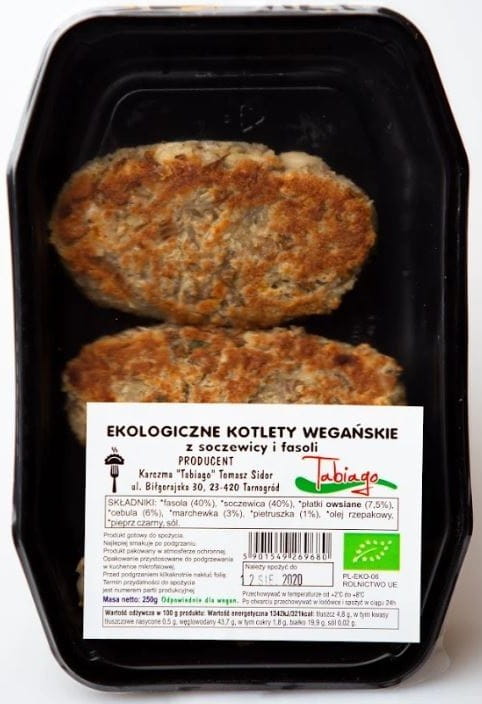 Vegane Schnitzel mit Linsen und Bohnen BIO 250 g - KARCZMA TABIAGO