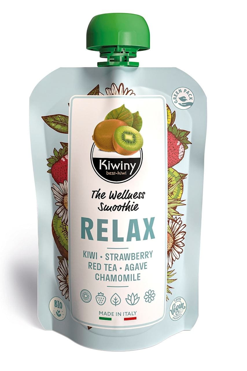 Kiwipüree mit Erdbeere und Kamille glutenfrei BIO 150 g - KIWINY