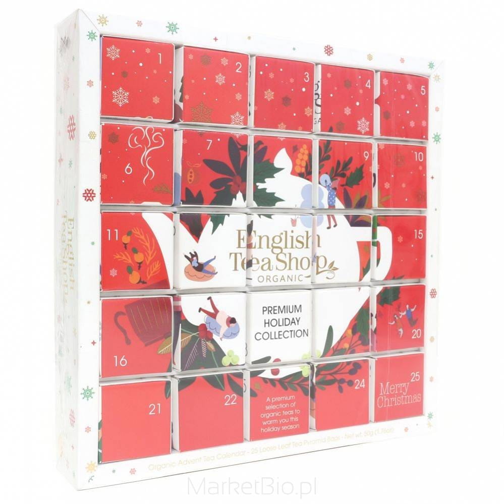 Weihnachtsteeset Adventskalender rot (25x2) BIO 50 g ENGLISH TEA SHOP
