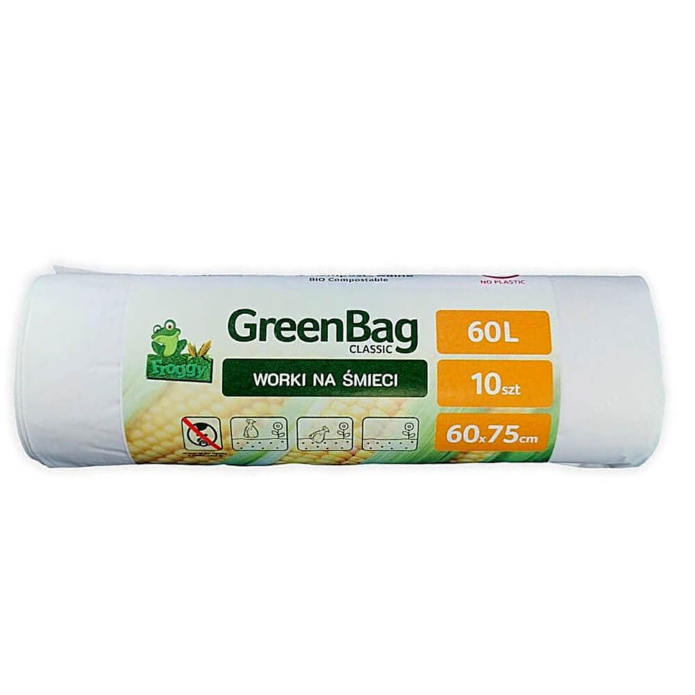BIO- und Mischabfallsäcke (kompostierbar) 60 L 10 Stück - FROGGY
