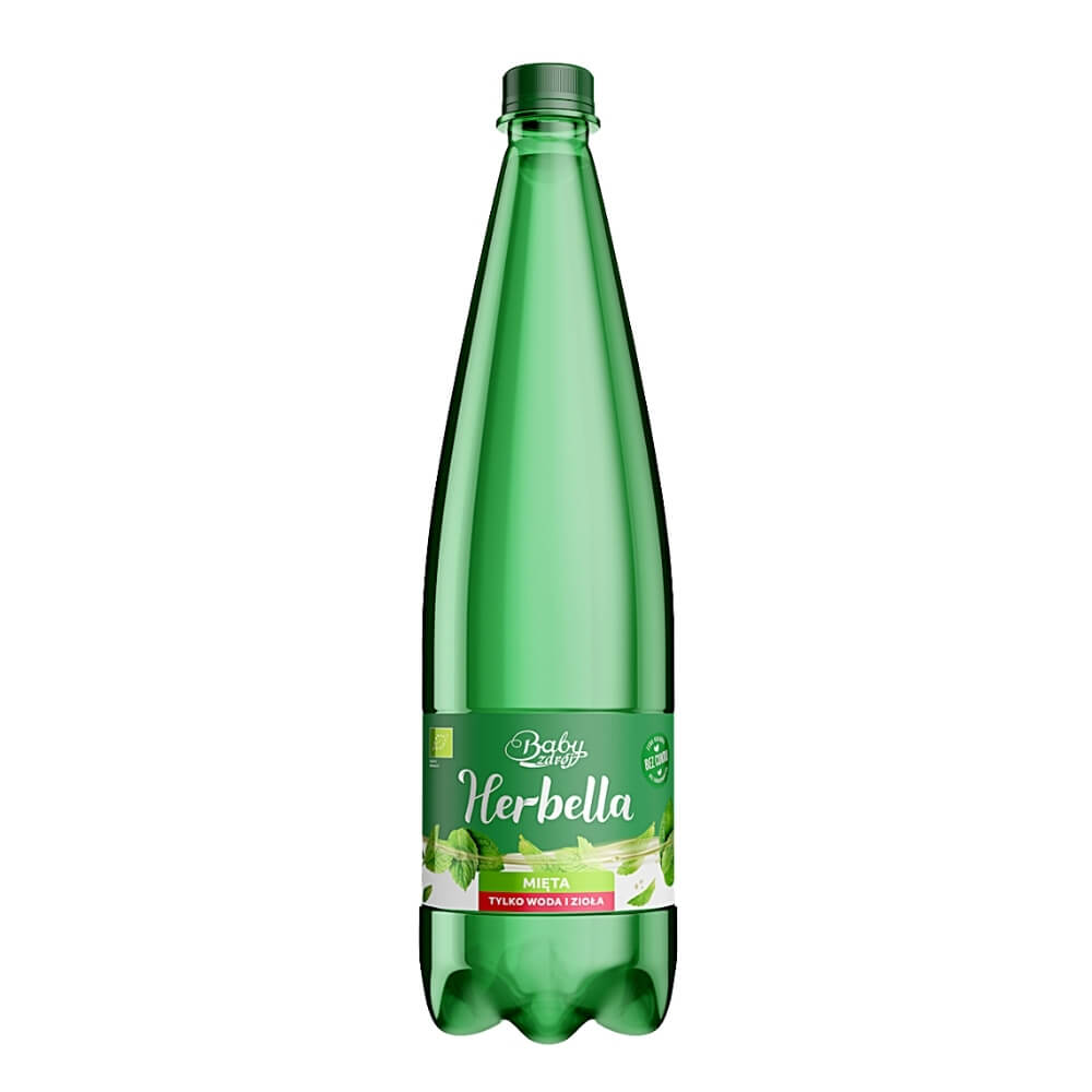 Sprudelwasser mit Minzgeschmack BIO 1000 ml - BABY ZDRÓJ HERBELLA