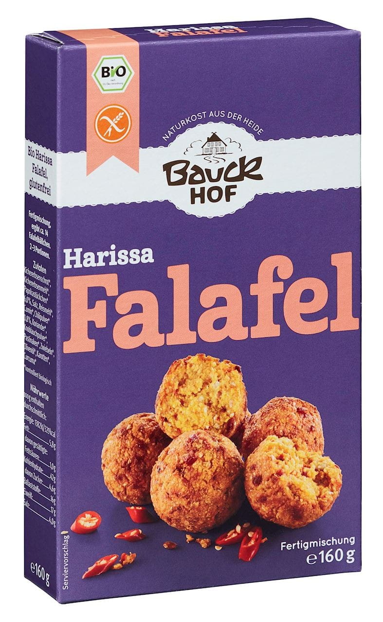 Glutenfreier Falafel-Mix mit Harissa-Gewürz BIO 160 g - BAUCK HOF