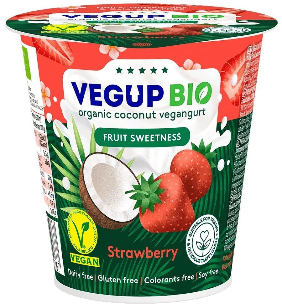 Glutenfreies Erdbeer-Kokosprodukt BIO 140 g - VEGUP BIO