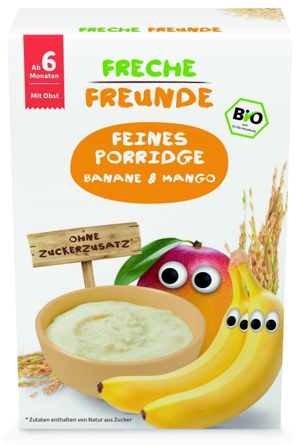 Haferflocken mit Banane und Mango ohne Zucker 180g ECO ERDBAR