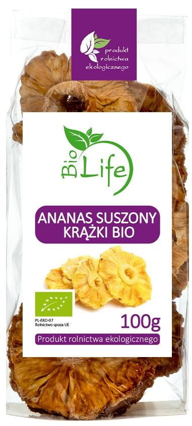 Getrocknete Ananasringe 100g ECO BIO LIFE