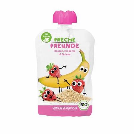 Saftmousse für Kinder: Banane, Erdbeere, Quinoa 100g EKO ERDBAR