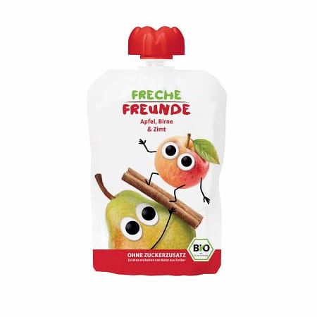 Saftmousse für Kinder, Apfel Birne, Zimt 100g EKO ERDBAR