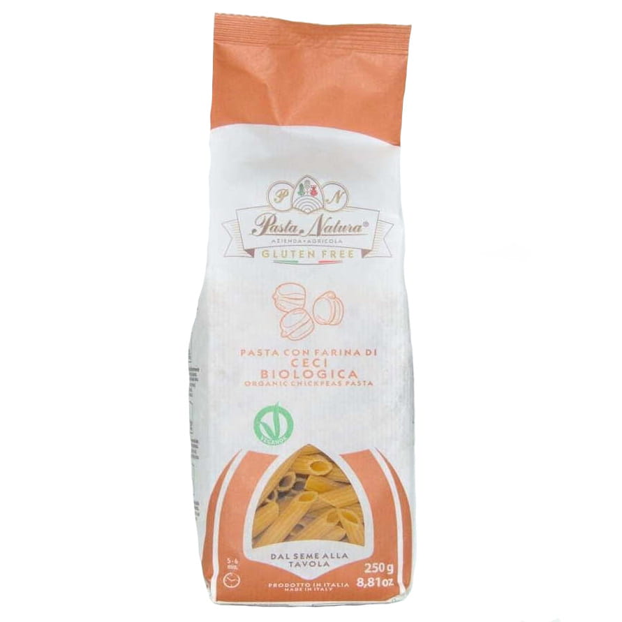 Nudeln (Kichererbsen und Mais mit Reis) Penne glutenfrei BIO 250 g - NATURA PASTA
