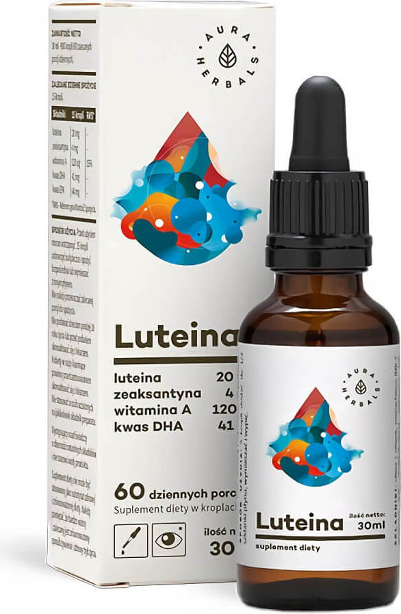 Lutein + Zeaxanthin + Vitamin A + DHA Säure Tropfen 30ml AURA HERBALS