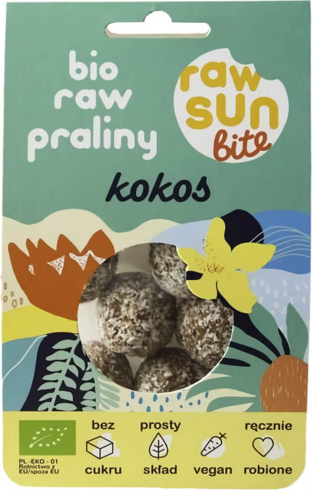 Kokospralinen BIO 105 g - RAW SUN BITE