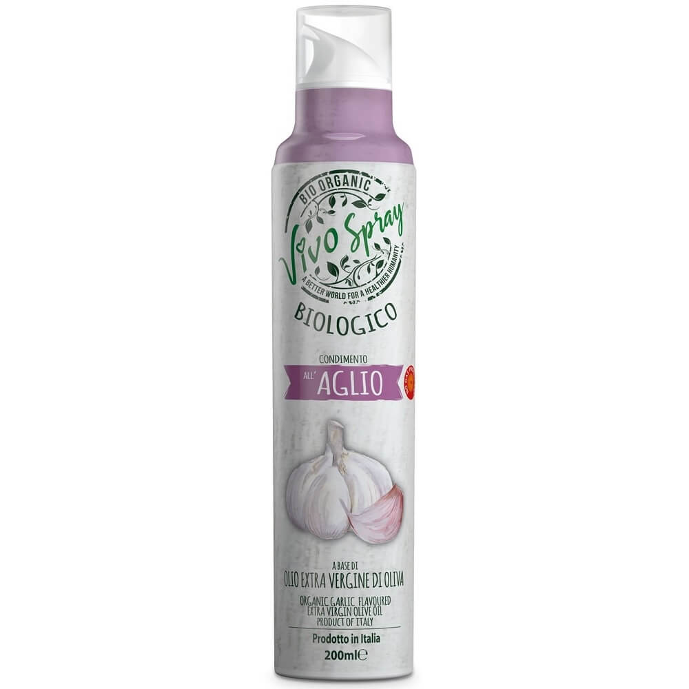 Natives Olivenöl extra mit Knoblauchgeschmack BIO Spray 200 ml - VIVO SPRAY