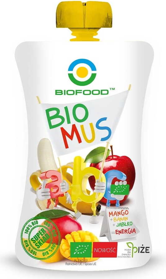 Mangomousse - Banane und Apfel BIO 90 g - BIO LEBENSMITTEL