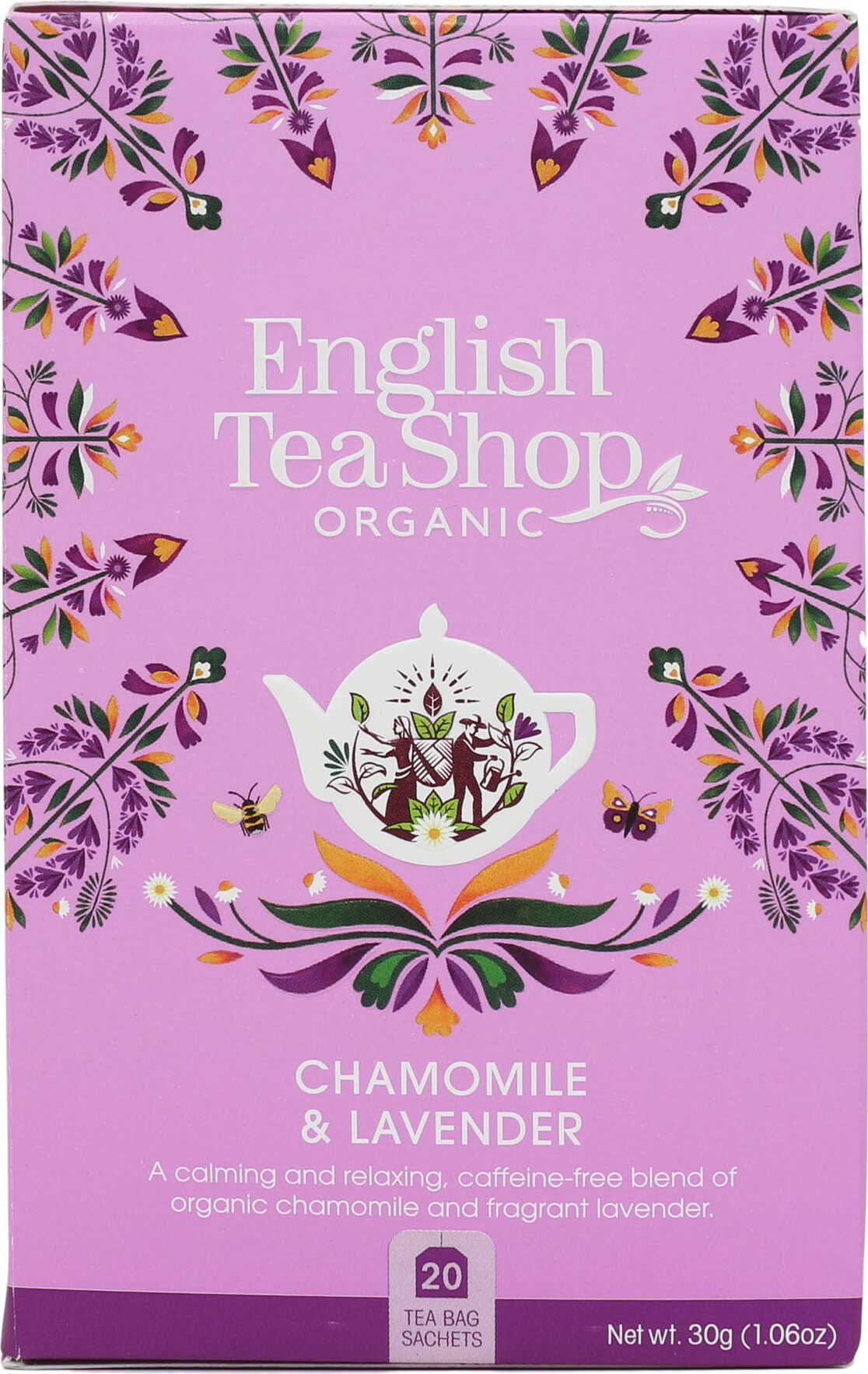 Kräutertee mit Kamille und Lavendel 20x1,5 g BIO 30 g ENGLISH TEA SHOP