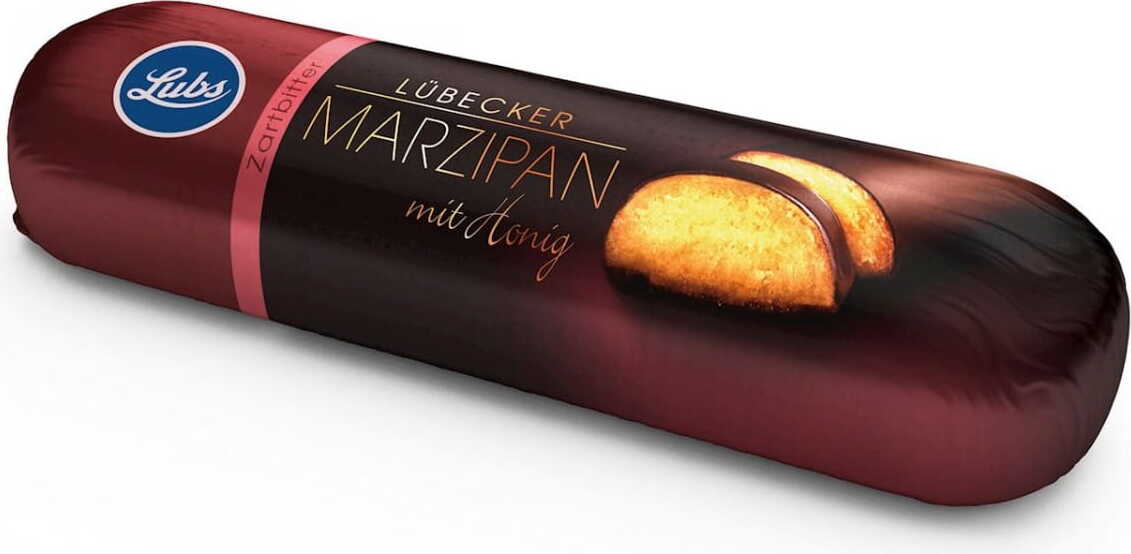 Marzipan mit Liebstöckel in Zartbitterschokolade BIO 50 g - LUBS