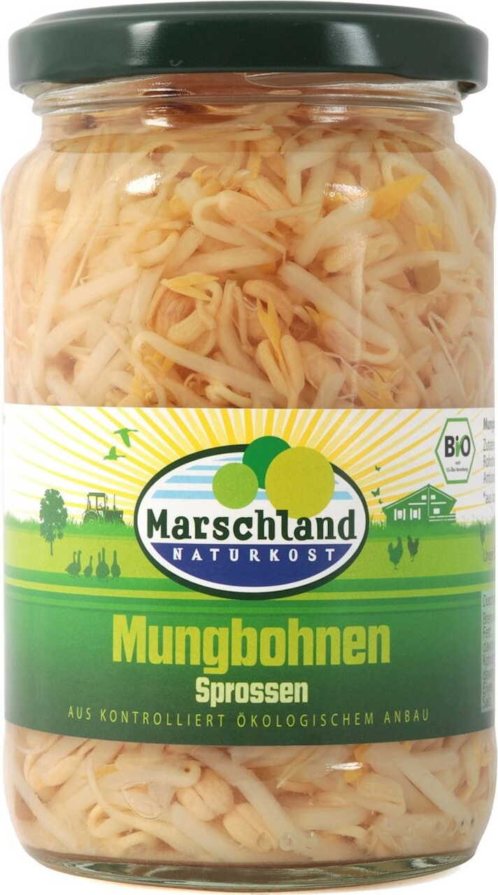 Mungobohnensprossen in BIO-Sole 330 g (175 g) - MARSCHLAND NATURKOST