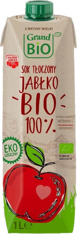 Gepresster Apfelsaft 100% NFC BIO 1000 ml SOKPOL