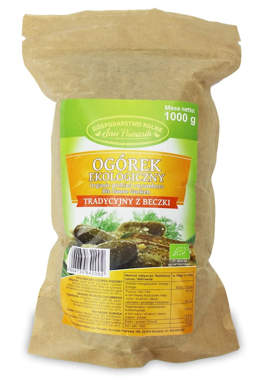 Eingelegte Gurken BIO 1 kg (Doypack) - JAN PANASIK