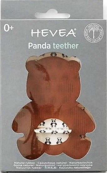 Panda Beißring 0 + mc - HEVEA