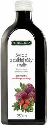 Rosen- und Himbeersirup 250 ml PREMIUM ROSA