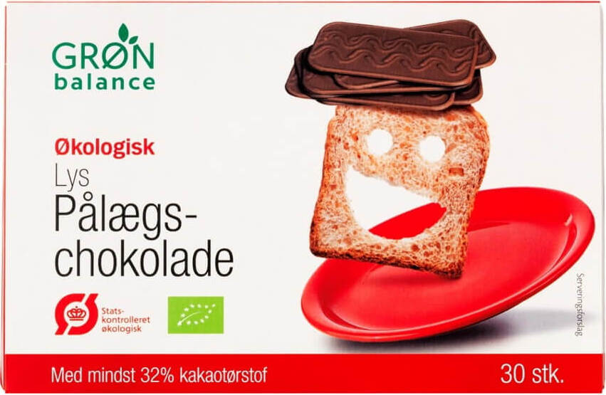 Milchschokolade in Scheiben BIO 120 g (30 Stk.) - GRON BALANCE