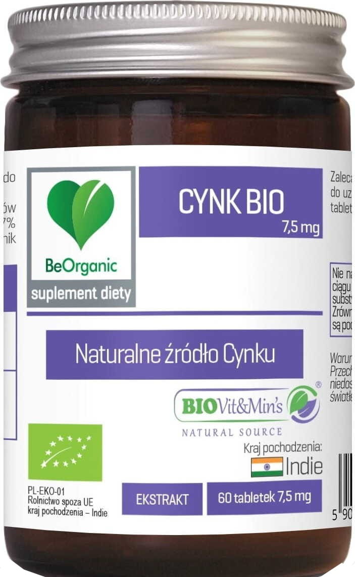 Zinkextrakt BIO 60 Tabletten (75 mg) - BE ORGANIC