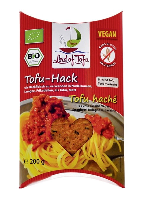 Veganes Produkt A'LA Hackfleisch für Spaghetti glutenfrei BIO 200 g - LORD OF TOFU