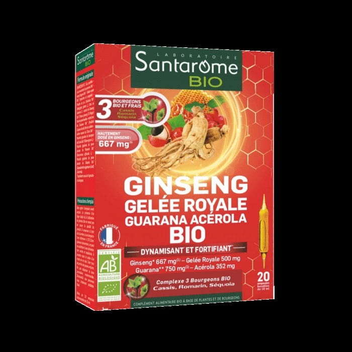 Formel zur Unterstützung der Effizienz des Geistes BIO in Ampullen (20 x 10 ml) 200 ml - SANTAROME